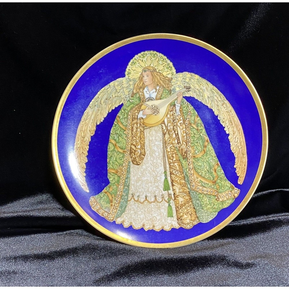 Porcelain Plate Angel With A Lute Hutschenreuther Germany Certificate